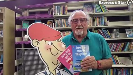 Children's author Chris Warsop, who writes the Percy Drip books, visited Cannock Library
