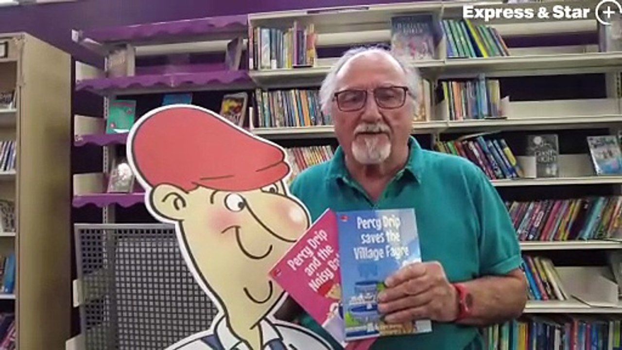 Children's author Chris Warsop, who writes the Percy Drip books, visited Cannock Library