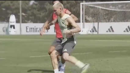 Primer entrenamiento de Franco Mastantuono con el Real Madrid