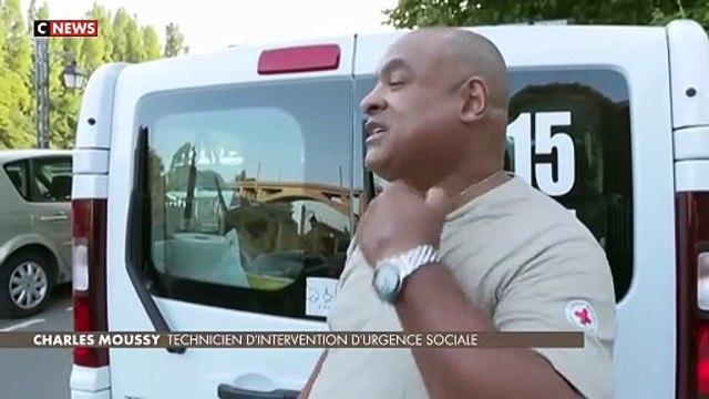 Canicule : En région parisienne, la Croix-Rouge intervient auprès de sans-abri pour leur donner notamment des bouteilles d’eau - Des dispositifs d’accueil également mis en place - VIDEO