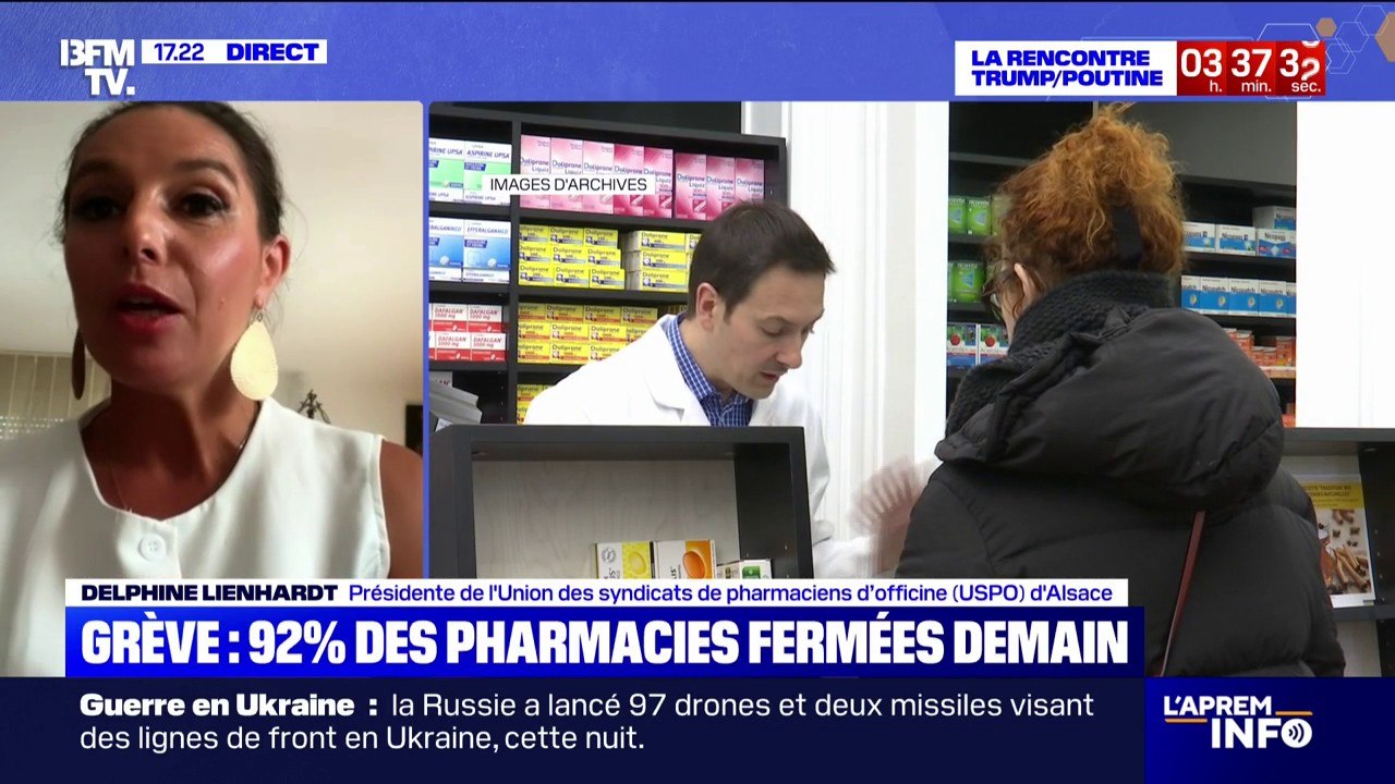 Grève des pharmaciens: "On est en train de ruiner la qualité de soin en France", affirme Delphine Lienhardt (USPO Alsace)