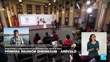 Informe desde Flores: Sheinbaum y Arévalo se reúnen con seguridad y migración en el centro