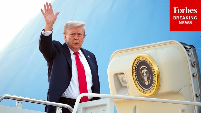 Trump Departs JBA On Air Force One En Route To Alaska For Summit With Russia’s Putin