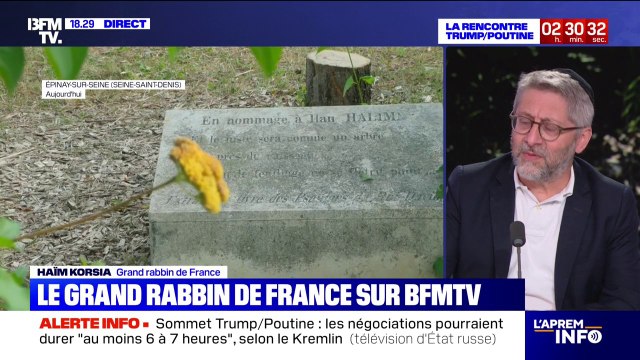 Arbre en hommage à Ilan Halimi abattu: On replantera cet arbre , affirme Haïm Korsia, grand rabbin de France