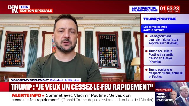 Sommet Trump/Poutine: Il n'y a aucune indication que Moscou se prépare à mettre fin à cette guerre , dénonce Volodymyr Zelensky