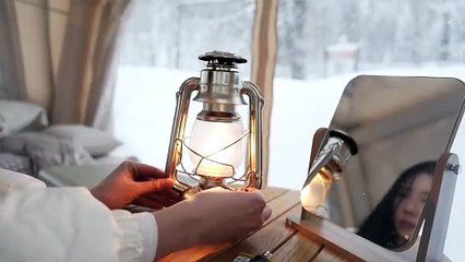 ❄ SNOW CAMPING IN THE STORM WITH NEW AIR TENT ㅣCAMP ASMR - Kirin Camp (720p, h264)