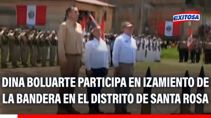 Dina Boluarte participa en izamiento de la bandera en el distrito de Santa Rosa