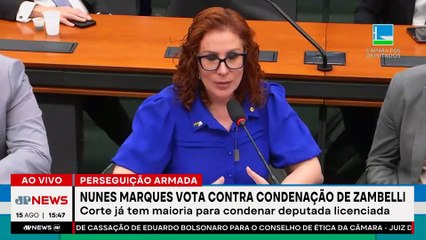 Nunes Marques vota contra condenação de Zambelli | TEMPO REAL