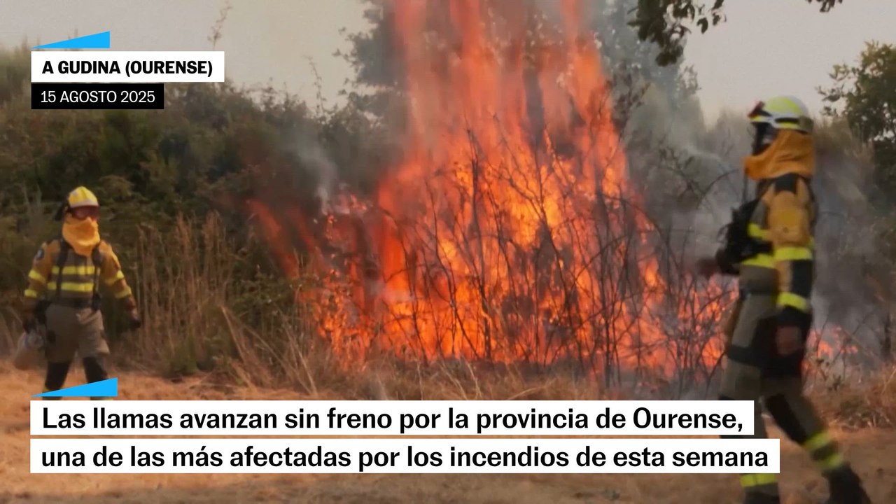 Vecinos de la provincia de Ourense, "indefensos" ante la propagación del fuego