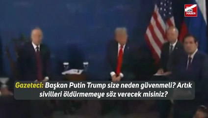Putin'den gazetecinin sivil katliam sorusuna yanıt: Seni duymuyorum
