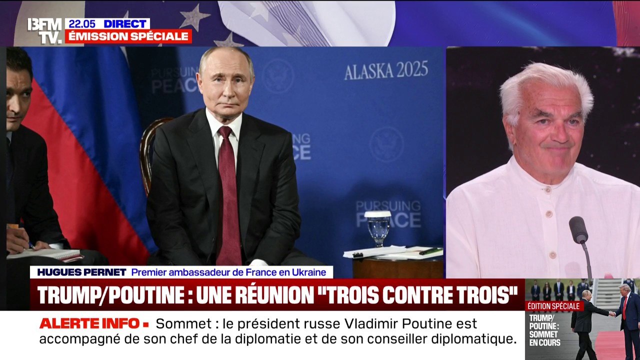 Selon Hugues Pernet, premier ambassadeur de France en Ukraine, le fait que Donald Trump ait invité Vladimir Poutine dans sa voiture constitue "un honneur disproportionné fait au président russe"