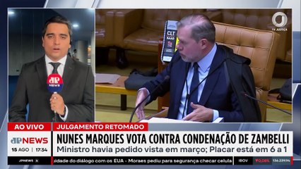 Caso Zambelli: Nunes Marques diverge e vota contra condenação