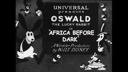 Africa Before Dark (1928) | Disney & Iwerks | Oswald Short HD | Public Domain