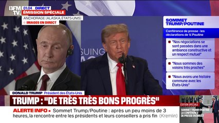 Rencontre Trump/Poutine: "Cette réunion a été très productive, beaucoup de points ont fait l'objet d'accords"