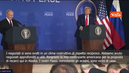 Putin ad Anchorage: Negoziati svolti in un clima costruttivo e di rispetto, sono stati utili