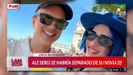 ALE SERGI SE SEPARÓ DE SU NOVIA DJ, CINTHIA BUSTAMANTE