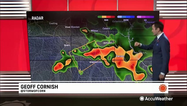 Scattered storms continue to rumble through the Southeast