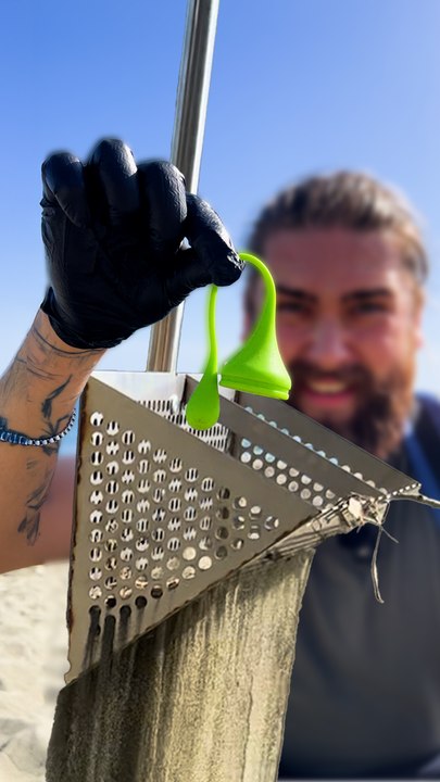 Cleaning and sifting the beach! Plastic trash or precious treasure?