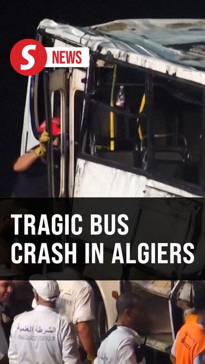 Bus plunges into river in Algiers, killing at least 18