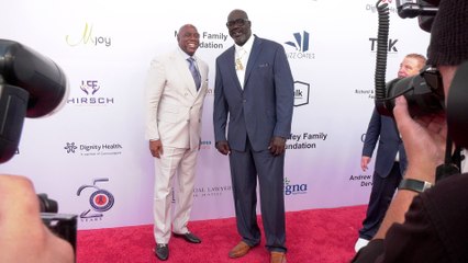 Magic Johnson and Shaquille O'Neal "Harold and Carole Pump Foundation 25th Anniversary Celebrity Dinner" Red Carpet