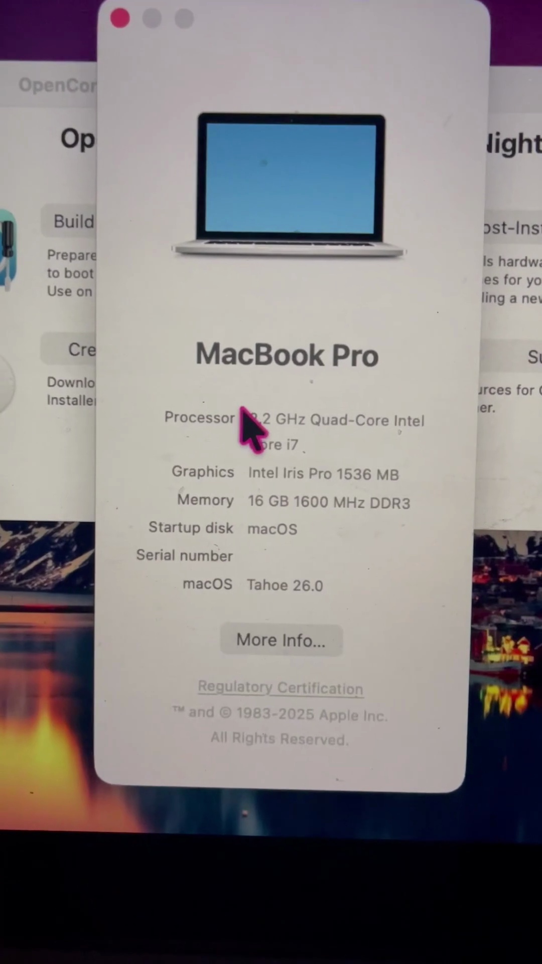 macOS Tahoe on unsupported Mac