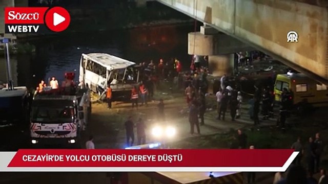 Cezayir'de yolcu otobüsü dereye düştü: 18 kişi boğuldu