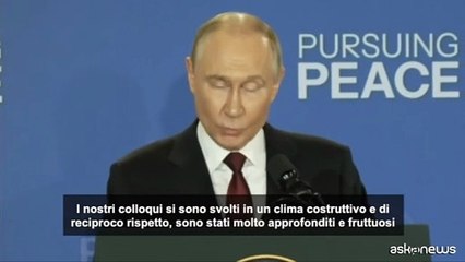 Putin: spero che intesa con Trump apra strada alla pace in Ucraina