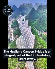 A mountain was split in China to build one of the world's tallest bridges