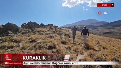 Bitlis'te kuraklık Süphan Dağı’nı vurdu