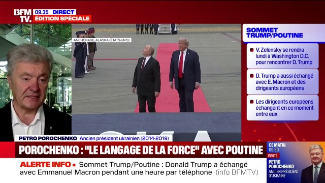 Sommet Trump-Poutine: pour Petro Porochenko, ancien président ukrainien, Poutine devra payer le prix fort s'il n'arrête pas la guerre