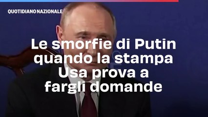 Le smorfie di Putin quando la stampa Usa prova a fargli domande
