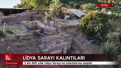 Manisa'da 2 bin 800 yıllık Lidya Sarayı'nın kalıntılarına ulaşıldı