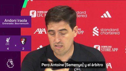 La reacción de Iraola tras los insultos racistas a Semenyo en Anfield: "Es una vergïenza"