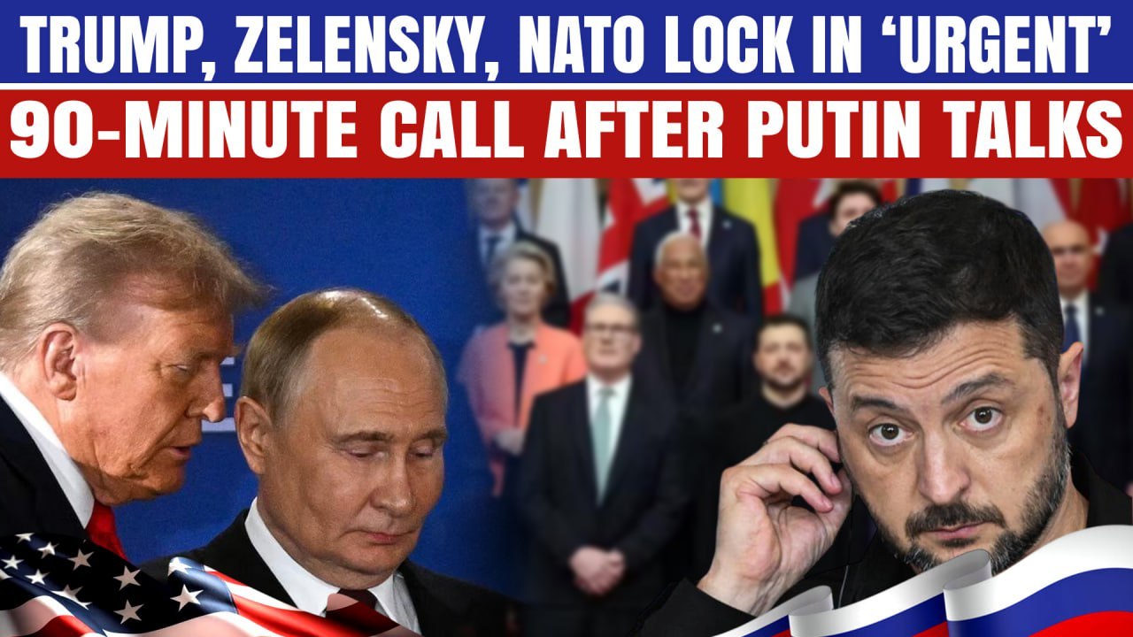 Zelensky's Panic Call After Trump-Putin SECRET Meet? Holds 90-Min Call With Trump; EU Leaders Join