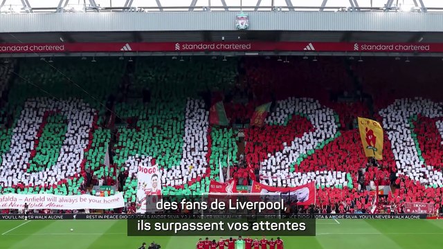 Comme Salah, Slot a été ému par les hommages des fans pour Jota