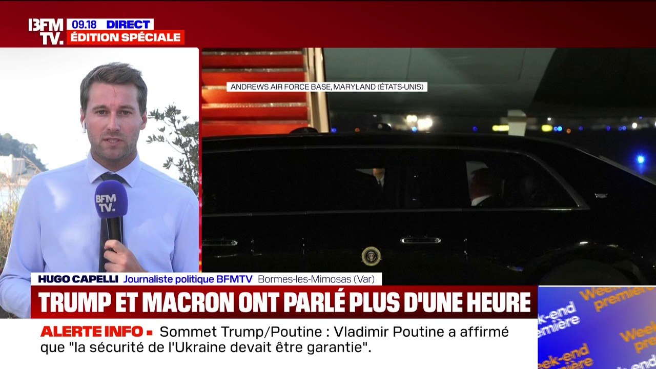 Sommet Trump-Poutine: Donald Trump a échangé avec des dirigeants européens dont Emmanuel Macron
