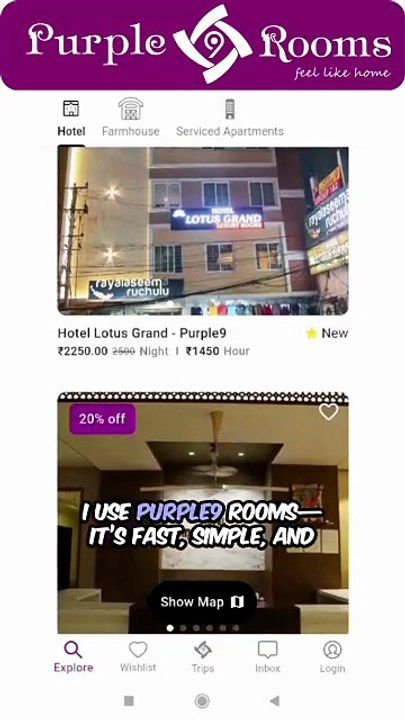 Travel Smart. Stay Comfortable. Hotel Room Booking App- Purple9 Rooms