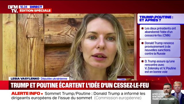 Sommet Poutine-Trump: On a besoin de garantie pour un cessez-le-feu , indique Lesia Vasylenko, députée ukrainienne