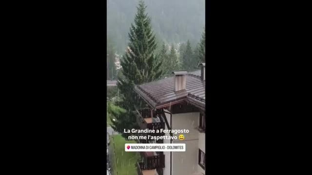 Ferragosto, grandina a Madonna di Campiglio