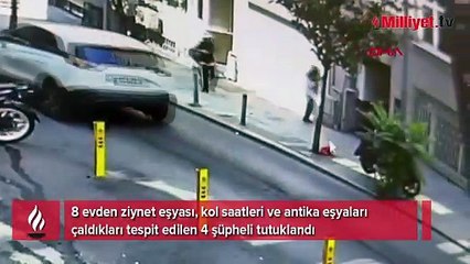 İstanbul'da 8 evden hırsızlık yapan 4 şüpheli tutuklandı