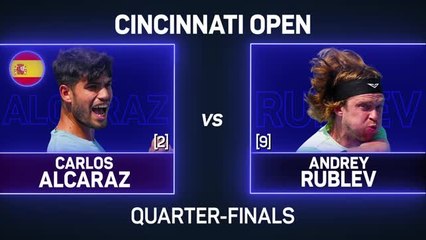 Alcaraz battles past Rublev to reach Cincinnati semis