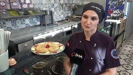 Eşine yaptı, Adana'da şehrin favorisi oldu: Ballı tahinli katmer