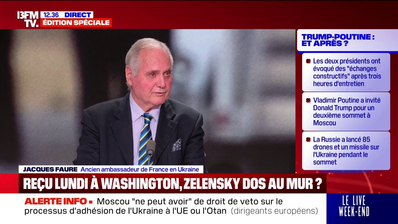 Sommet Trump-Poutine: "Le président Zelensky risque de tomber dans un nouveau guet-apens lundi", estime Jacques Faure, ancien ambassadeur en Ukraine