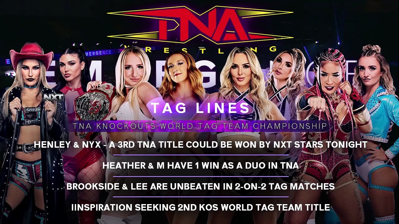 FULL MATCH - The Elegance Brand (Heather by Elegance & M by Elegance) vs The IInspiration (Cassie Lee & Jessica McKay) vs Fatal Influence (Fallon Henley & Jazmyn Nyx) vs Léi Yǐng Lee & Xia Brookside- TNA Knockouts World Tag Team Title- TNA Emergence 2025
