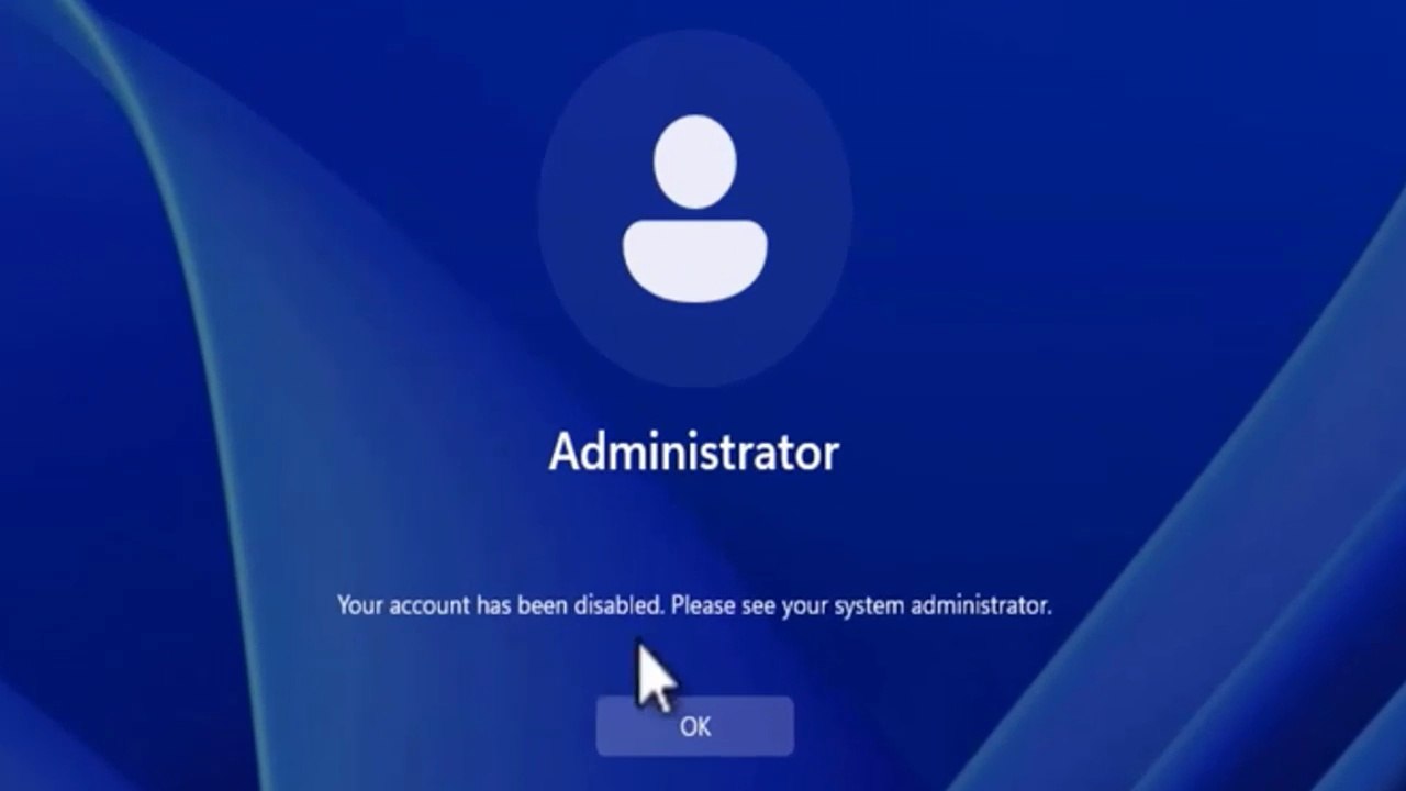 How to Fix "Your Account Has Been Disabled, Please See Your System Administrator" Error in Windows 11/10/8/7 ✔️