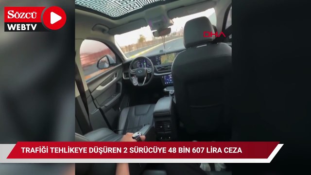 Şanlıurfa'da trafiği tehlikeye düşüren 2 sürücüye 48 bin 607 lira ceza
