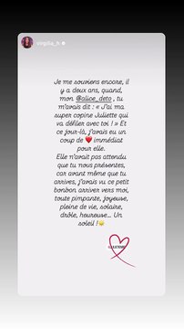 Alice Detollenaere a partagé les mots émus de Virgilia Hess après le décès de leur amie Juliette Gouenard