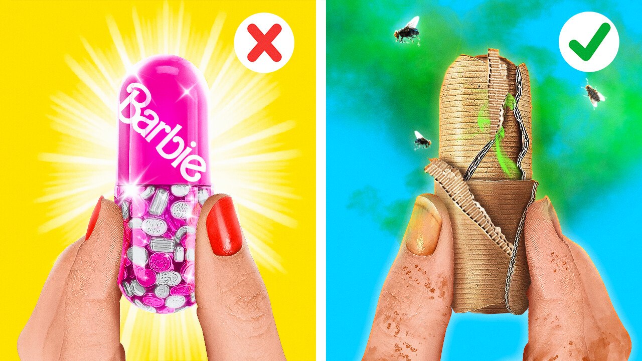 ASTUCES DE PARENTING RICHE VS FAUCHÉ 💸📦Incroyable Relooking Barbie ! Meilleur DIY par 123 GO! TRENDS