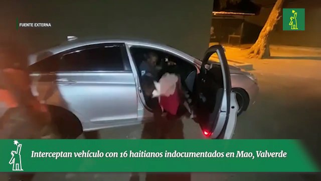 Interceptan vehículo con 16 haitianos indocumentados en Mao, Valverde