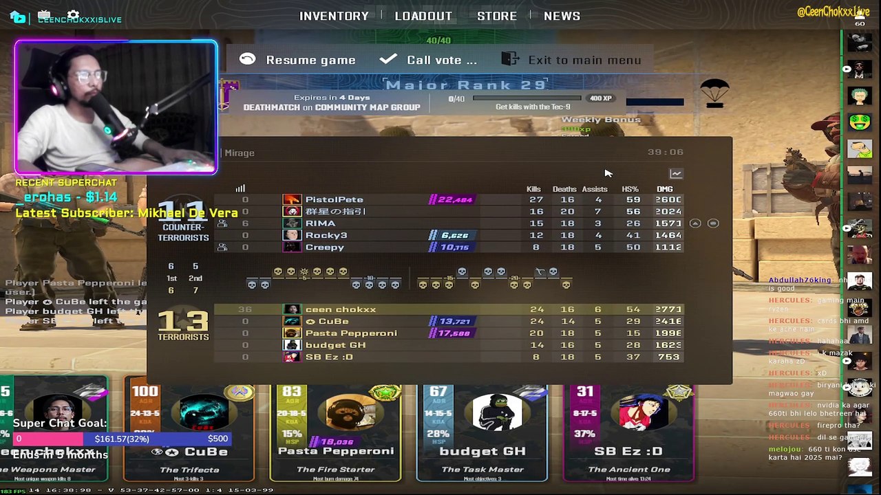 My CS2 Premier Elo Grind – Season 3 Epic Clip
